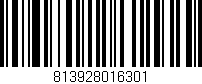 Código de barras (EAN, GTIN, SKU, ISBN): '813928016301'