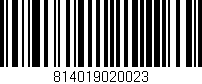 Código de barras (EAN, GTIN, SKU, ISBN): '814019020023'