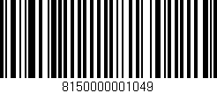 Código de barras (EAN, GTIN, SKU, ISBN): '8150000001049'