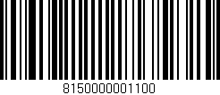 Código de barras (EAN, GTIN, SKU, ISBN): '8150000001100'