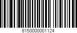 Código de barras (EAN, GTIN, SKU, ISBN): '8150000001124'