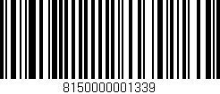 Código de barras (EAN, GTIN, SKU, ISBN): '8150000001339'