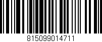 Código de barras (EAN, GTIN, SKU, ISBN): '815099014711'