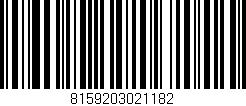 Código de barras (EAN, GTIN, SKU, ISBN): '8159203021182'