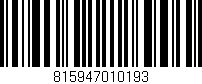 Código de barras (EAN, GTIN, SKU, ISBN): '815947010193'