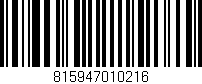 Código de barras (EAN, GTIN, SKU, ISBN): '815947010216'