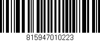 Código de barras (EAN, GTIN, SKU, ISBN): '815947010223'