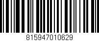 Código de barras (EAN, GTIN, SKU, ISBN): '815947010629'