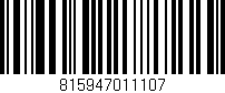 Código de barras (EAN, GTIN, SKU, ISBN): '815947011107'