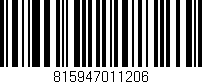 Código de barras (EAN, GTIN, SKU, ISBN): '815947011206'