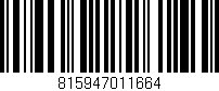 Código de barras (EAN, GTIN, SKU, ISBN): '815947011664'