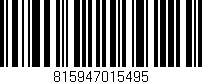 Código de barras (EAN, GTIN, SKU, ISBN): '815947015495'