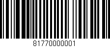 Código de barras (EAN, GTIN, SKU, ISBN): '81770000001'