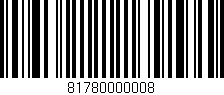 Código de barras (EAN, GTIN, SKU, ISBN): '81780000008'