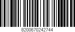 Código de barras (EAN, GTIN, SKU, ISBN): '8200670242744'