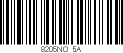 Código de barras (EAN, GTIN, SKU, ISBN): '8205NO/5A'