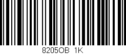 Código de barras (EAN, GTIN, SKU, ISBN): '8205OB/1K'