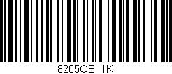 Código de barras (EAN, GTIN, SKU, ISBN): '8205OE/1K'