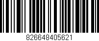 Código de barras (EAN, GTIN, SKU, ISBN): '826648405621'