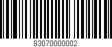 Código de barras (EAN, GTIN, SKU, ISBN): '83070000002'