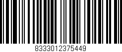 Código de barras (EAN, GTIN, SKU, ISBN): '8333012375449'