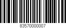 Código de barras (EAN, GTIN, SKU, ISBN): '83570000007'