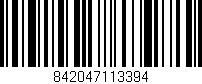 Código de barras (EAN, GTIN, SKU, ISBN): '842047113394'