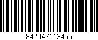 Código de barras (EAN, GTIN, SKU, ISBN): '842047113455'