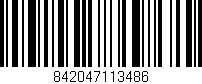 Código de barras (EAN, GTIN, SKU, ISBN): '842047113486'