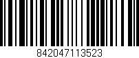 Código de barras (EAN, GTIN, SKU, ISBN): '842047113523'