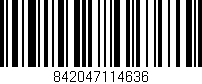 Código de barras (EAN, GTIN, SKU, ISBN): '842047114636'