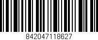 Código de barras (EAN, GTIN, SKU, ISBN): '842047118627'