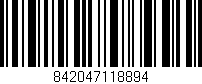 Código de barras (EAN, GTIN, SKU, ISBN): '842047118894'