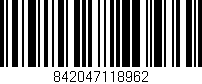 Código de barras (EAN, GTIN, SKU, ISBN): '842047118962'