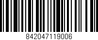 Código de barras (EAN, GTIN, SKU, ISBN): '842047119006'