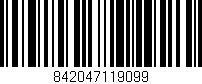 Código de barras (EAN, GTIN, SKU, ISBN): '842047119099'