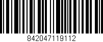 Código de barras (EAN, GTIN, SKU, ISBN): '842047119112'