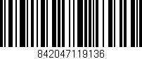 Código de barras (EAN, GTIN, SKU, ISBN): '842047119136'