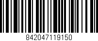 Código de barras (EAN, GTIN, SKU, ISBN): '842047119150'