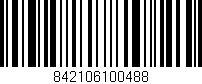 Código de barras (EAN, GTIN, SKU, ISBN): '842106100488'