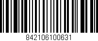 Código de barras (EAN, GTIN, SKU, ISBN): '842106100631'