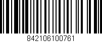 Código de barras (EAN, GTIN, SKU, ISBN): '842106100761'