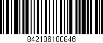 Código de barras (EAN, GTIN, SKU, ISBN): '842106100846'