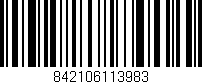 Código de barras (EAN, GTIN, SKU, ISBN): '842106113983'