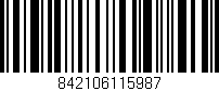 Código de barras (EAN, GTIN, SKU, ISBN): '842106115987'