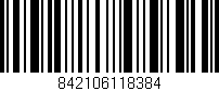 Código de barras (EAN, GTIN, SKU, ISBN): '842106118384'