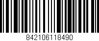 Código de barras (EAN, GTIN, SKU, ISBN): '842106118490'