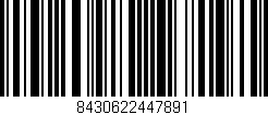 Código de barras (EAN, GTIN, SKU, ISBN): '8430622447891'