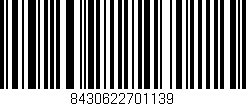 Código de barras (EAN, GTIN, SKU, ISBN): '8430622701139'