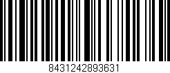 Código de barras (EAN, GTIN, SKU, ISBN): '8431242893631'